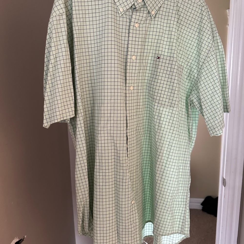 Tommy Hilfiger Green Casual Button Down Shirt